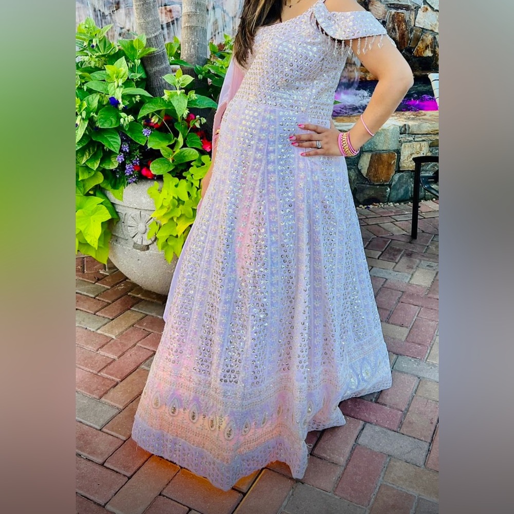 Indian Chickenkari Design Party Gown